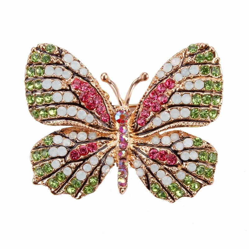 WEIMANJINGDIAN многоцветные инкрустированные Кристальные Стразы булавки, брошка, бабочка для женщин 12 разных цветов