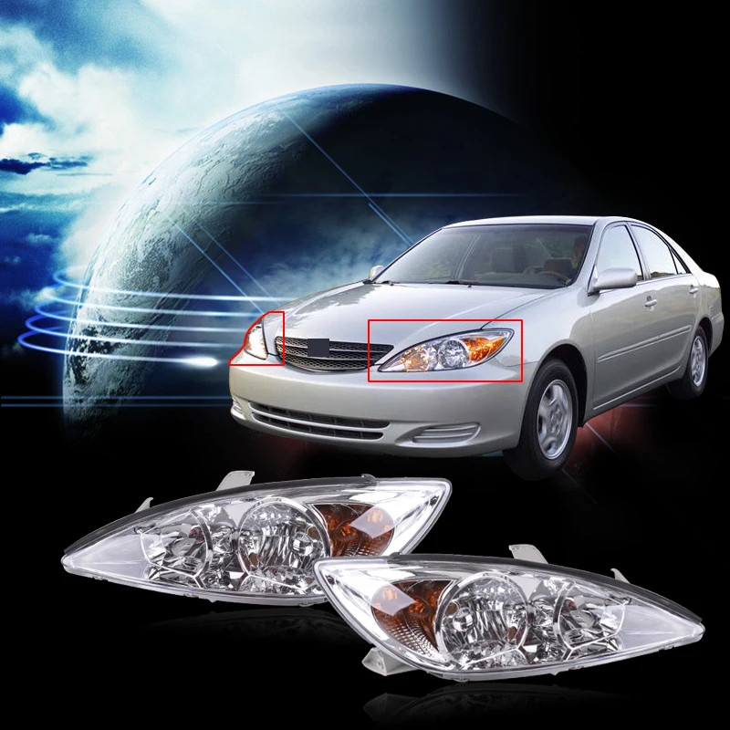 

CAPQX 1Pair Yellow Front Bumper Headlamp Headlight head light lamp For CAMRY ACV30 MCV30 2001 2002 2003 2004 OEM#81170-33440