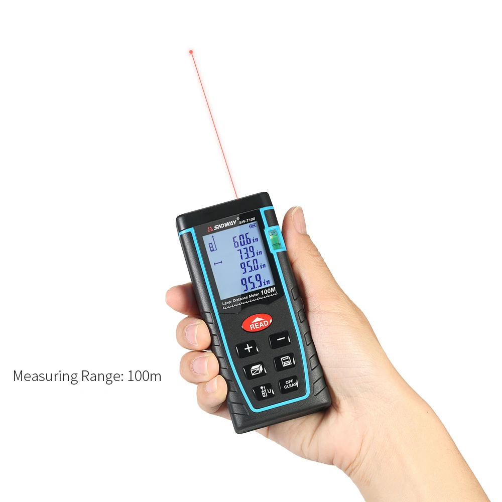 

100m Handheld laser rangefinder Mini construction tools Digital Laser Distance Meter Range Finder Distance 30 Group Data Storage