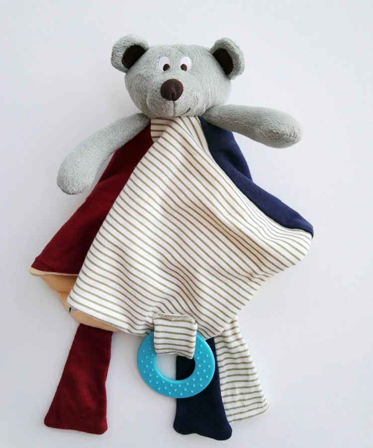 JJOVCE-Baby-Toys-Baby-Comforter-Handkerchief-Soothing-Towel-with-Teether-Rattles-Plush-Bear-Doll-for-Baby-Sensory-Development-05