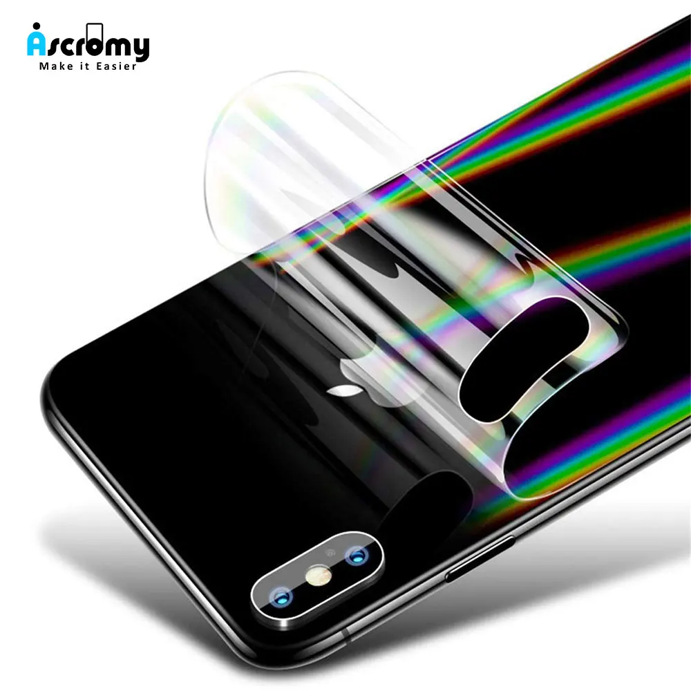 Ascromy Aurora градиентная прозрачная задняя пленка для защиты iPhone Xs Max X S XR 8 Plus 7 6 6S Защитная пленка для экрана