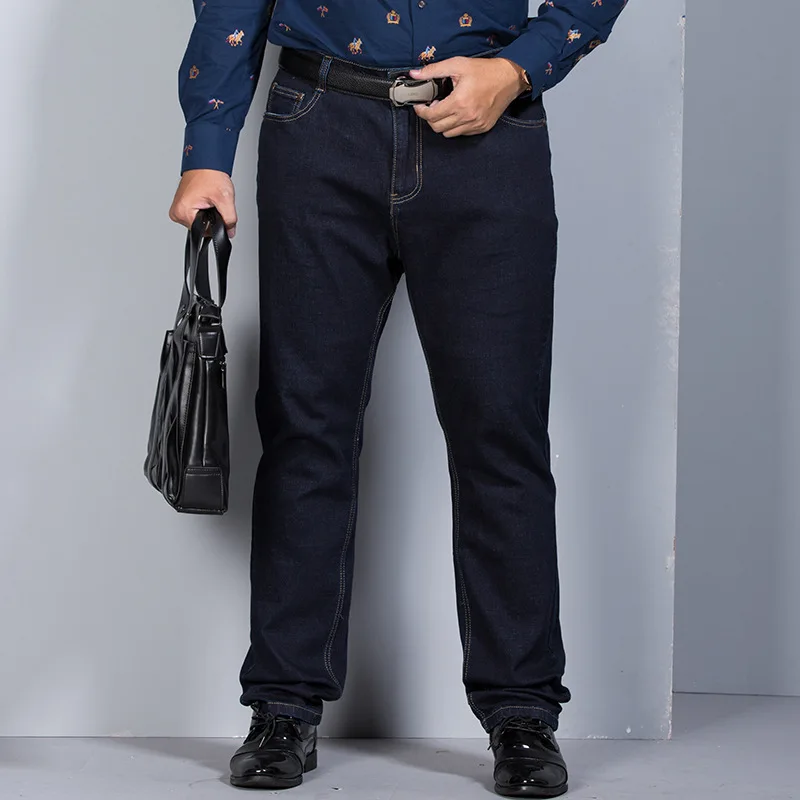 

2017 new arrival autumn winter men fashion casual super large cotton jeans male straight plus size 36 38 40 42 44 46 48 50 52