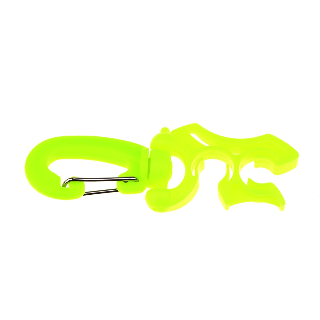 Perfeclan 2Pcs Scuba Dive Double Hose Holder with Swivel & Folds Clip Buckle 3.9' Diving Double Hose Holder Accessories