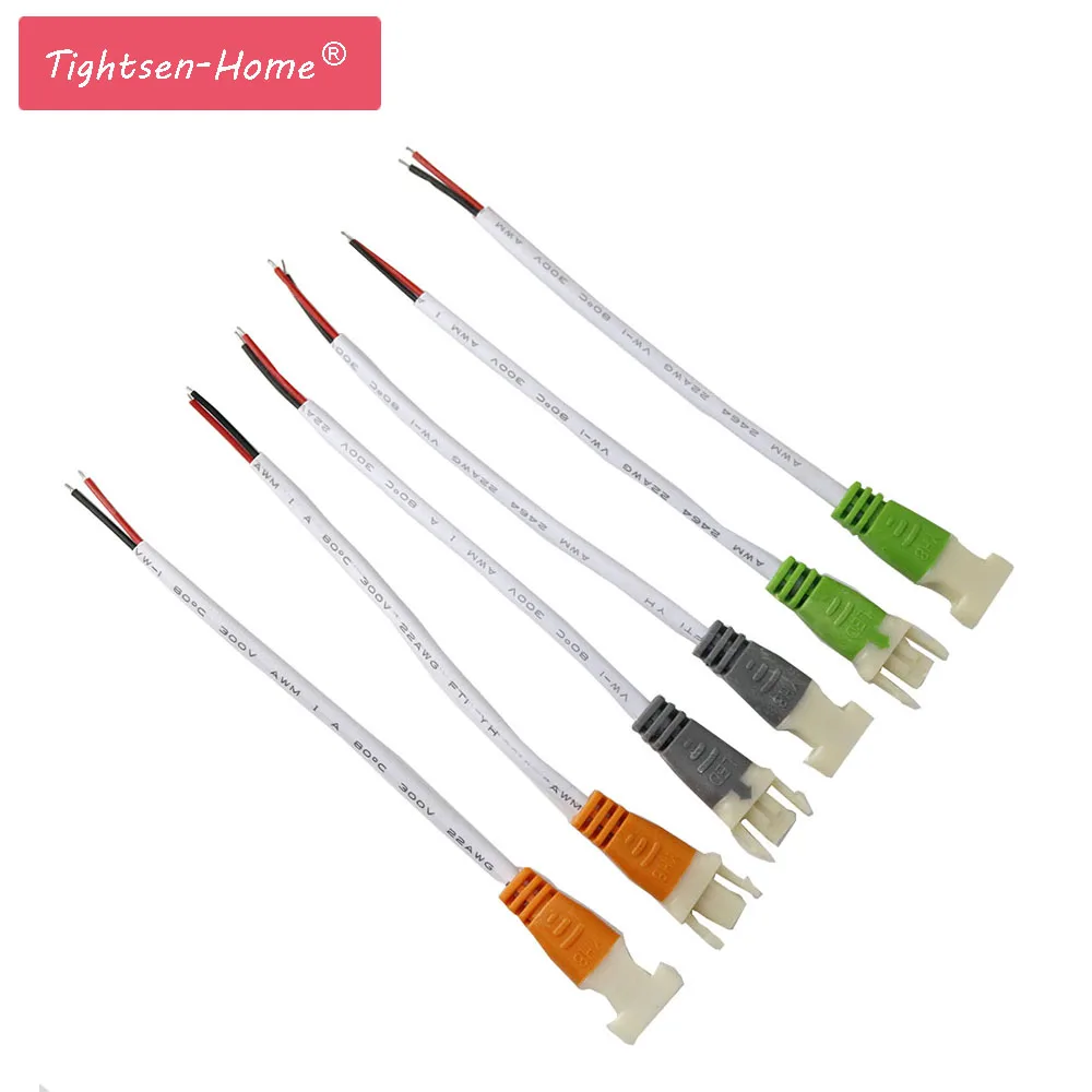 

1Pairs 2P Male +Female LED Connector 15cm DC Power Connection Adapter Cable Pigtail Plug with Wire ( 3 color ) for led lighting