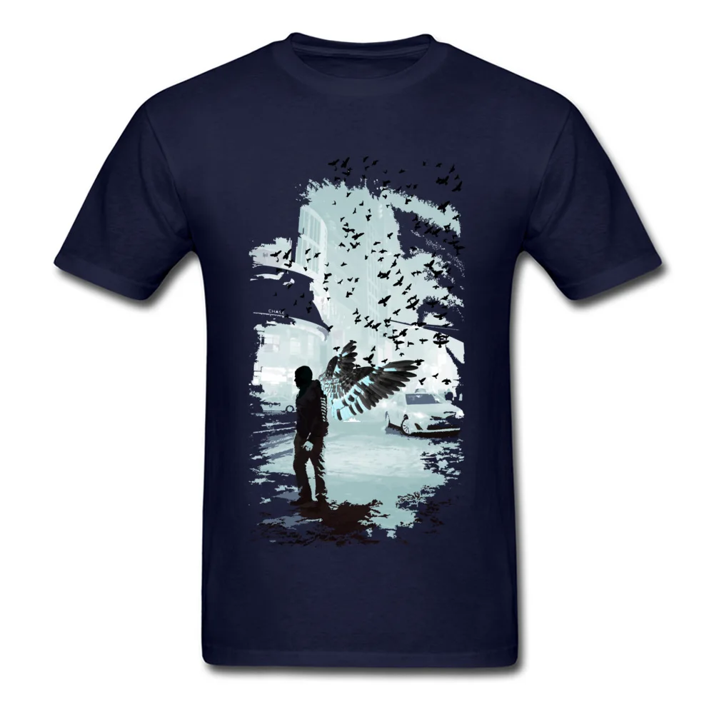 Angel In Manhattan Top T-shirts Short Sleeve Family 2018 Discount Men Summer Tops Tees Family T-shirts O Neck Pure Cotton Angel In Manhattan navy