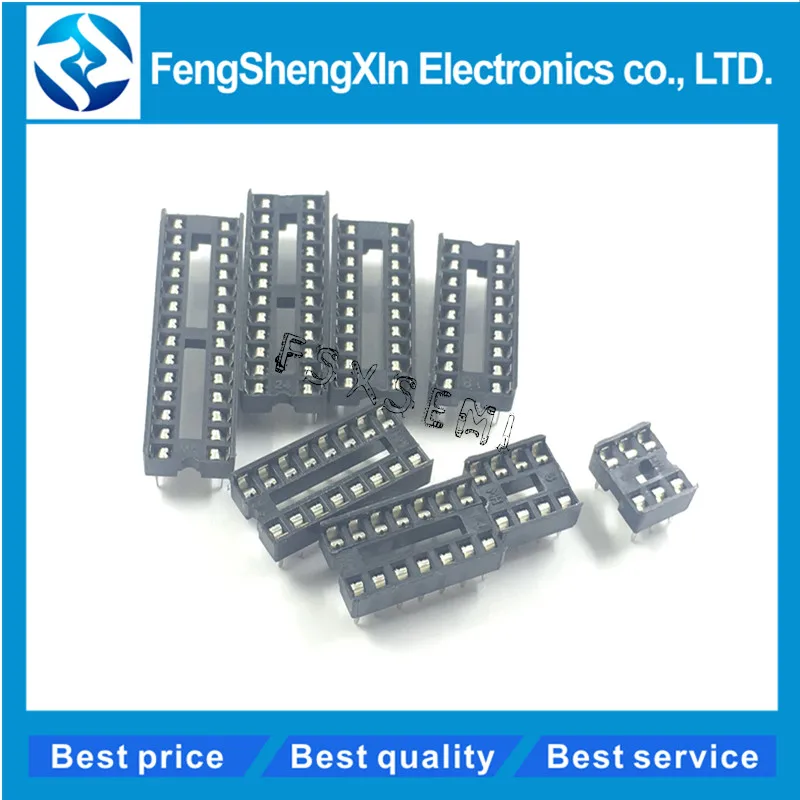 IC Sockets 10pcs Square hole IC Sockets DIP6 DIP8 DIP14 DIP16 DIP18 DIP20 DIP28 DIP40 Connector DIP Socket 6 8 14 16 18 20 24 28 40 pins