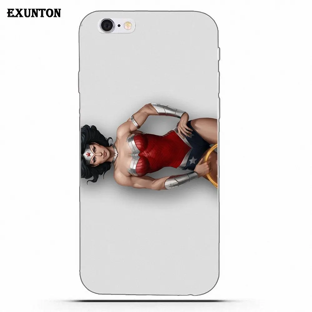 Wonderwoman Comics для Apple iPhone 4 4S 5 5C SE 6 6S 7 8 Plus X Мягкий ТПУ чехол мобильного