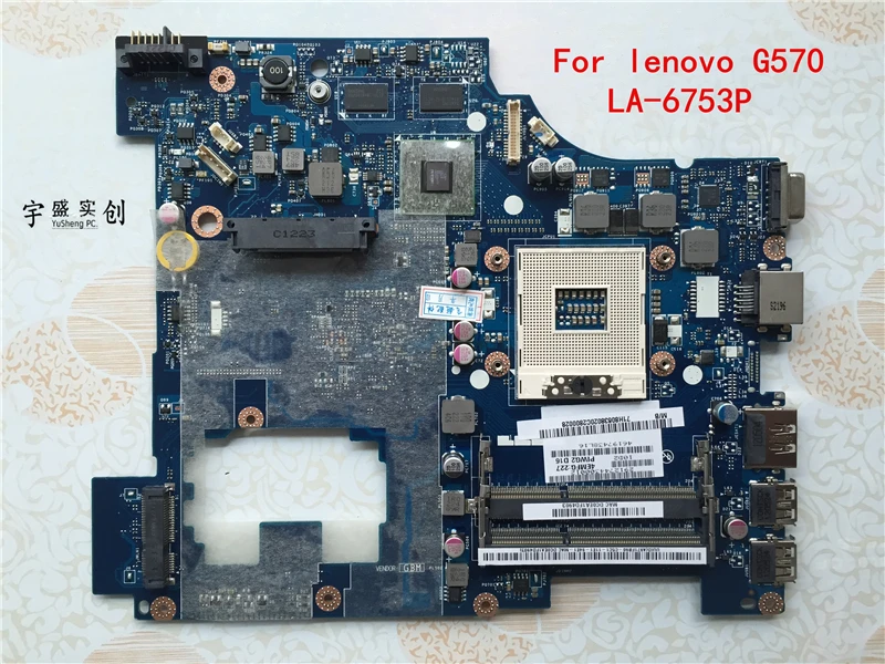 Новинка! PIWG2 LA-6753P материнская плата для ноутбука Lenovo G570 (для AMD HD 6300M видеокарта)