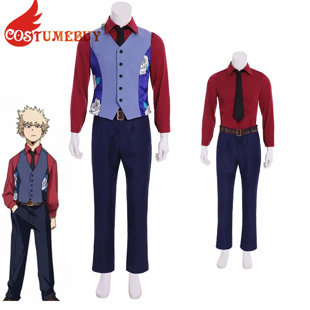 

CostumeBuy Anime My Hero Academia: Two Heroes Boku No Hero Akademia Katsuki Bakugou Cosplay Costume Outfit L920