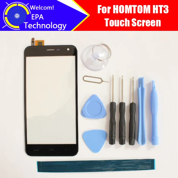 HOMTOM HT3 Дигитайзер Сенсорным Экраном 100% Гарантия Оригинал Сенсорная Панель Экрана Планшета Для HT3 Бесплатная Доставка