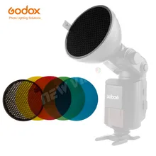 Godox AD-S11 4 цветной фильтр гель пакет+ сотами отражатель комплект для вспышки Witstro AD200 AD180 AD360 AD360 II