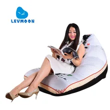 LEVMOON Beanbag Sofa Chair YI Pring Seat Zac Comfort Bean Bag Bed Cover Without Filling 100% Cotton Indoor Beanbags Lounge Chair