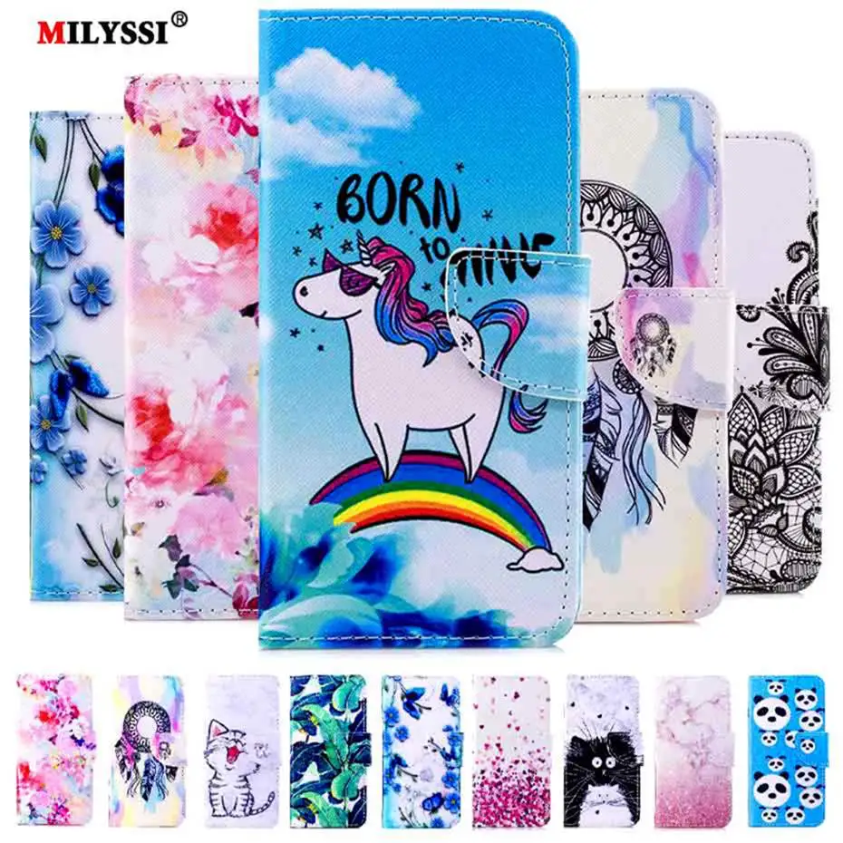 

PU Leather Phone Case For Xiaomi Mi 8 lite Book Style Painted Case for Xiaomi Mi 8 lite Flip Wallet Cover Fundas Capa