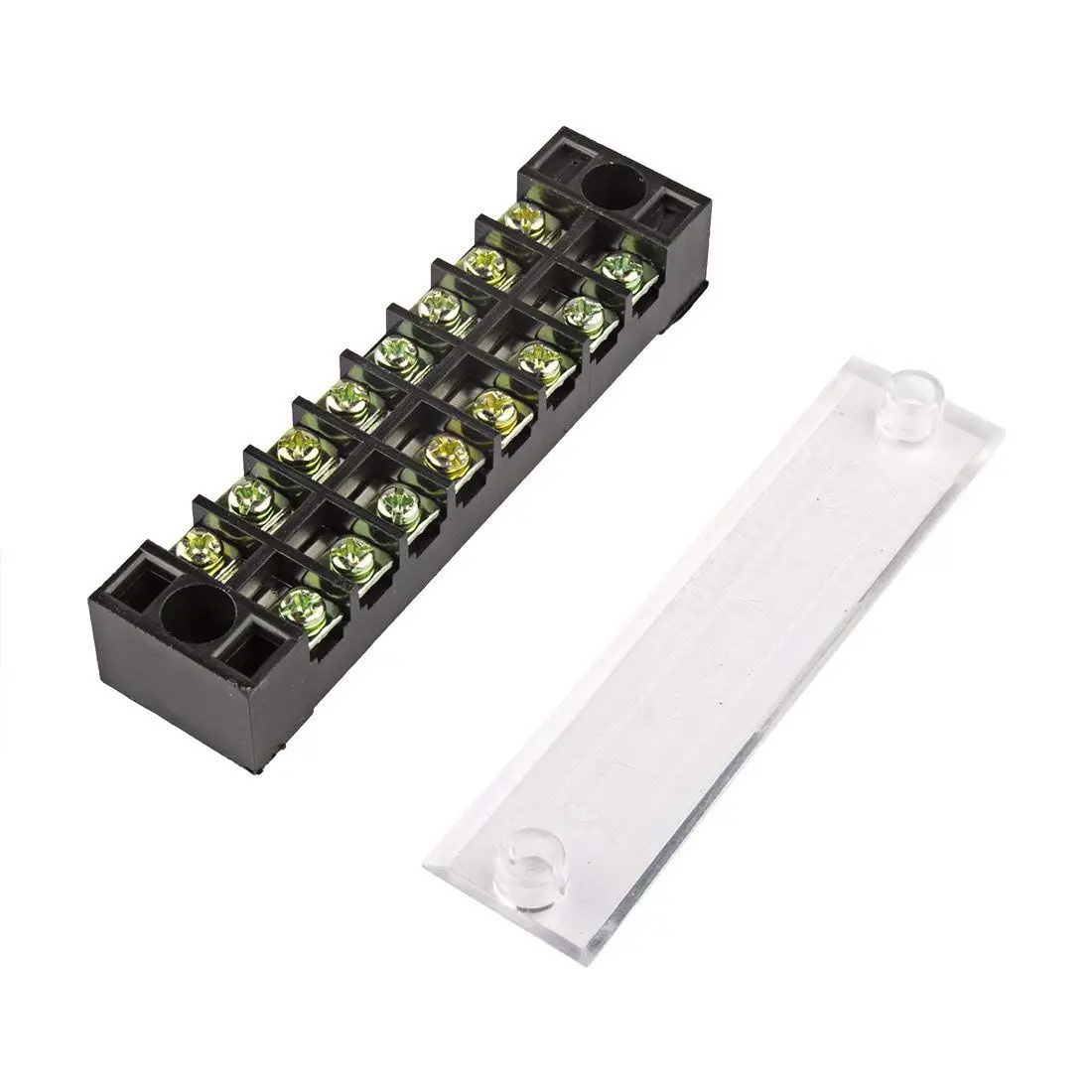 

5 Pcs 8 Positions Dual Rows 600V 15Wire Barrier Block Terminal Strip TB-1508