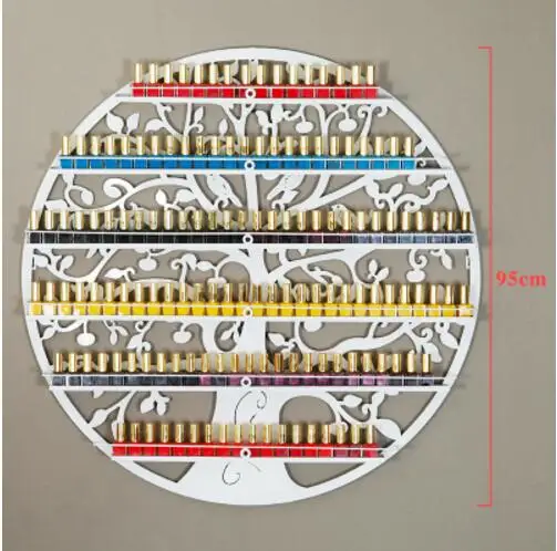 Дизайн ногтей круговой Лаки дисплей стойки Европейский шкафчик для косметики настенная полка настенный - Цвет: 19