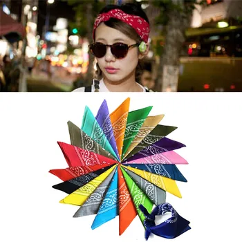 

Newest hot Cotton Blend Hip-hop Bandanas For Male Female Head Scarf Scarves Wristband