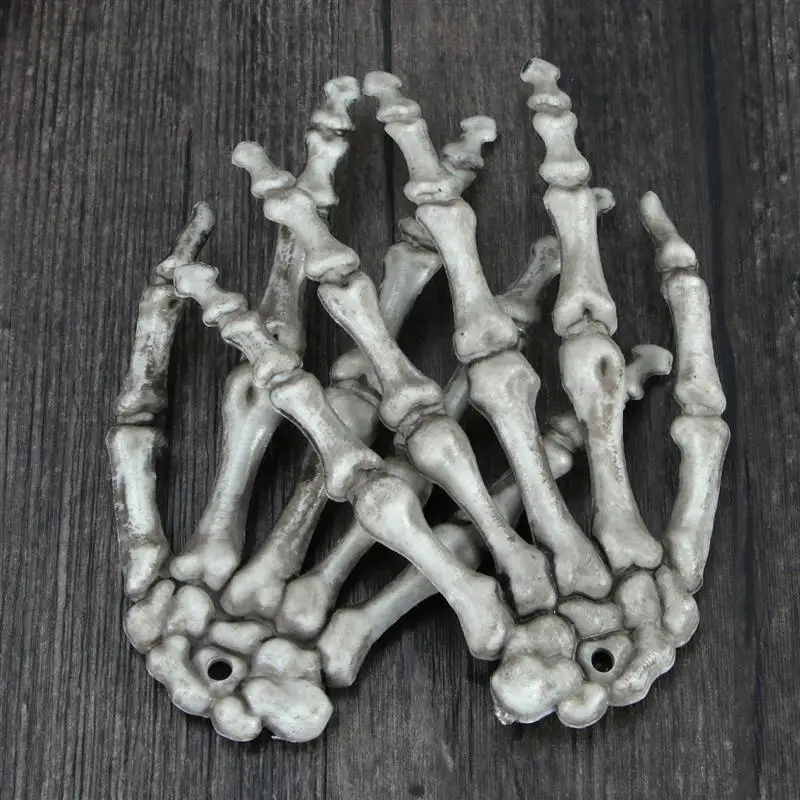 1 Pair Plastic Skeleton Hands Haunted Ghost House Hand Props For