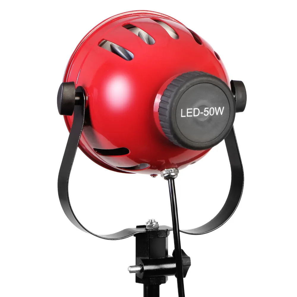 50W 5500K Red Head Light Dimmable Continuous Compact Studio Photographic Lighting Lamp Head For Studio Camera Photo video Equipment (11)