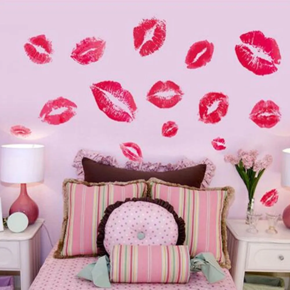 Hot Sale Kisses Wall Sticker Sexy Red Lips Wall Stickers Art