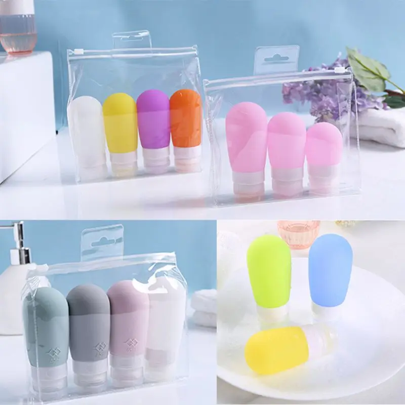 

Creative Bulb Shape Silicone Refillable Empty Tube Squeezed Cosmetic Container Cream Bottle Flip Cap Travel Portable Dispenser