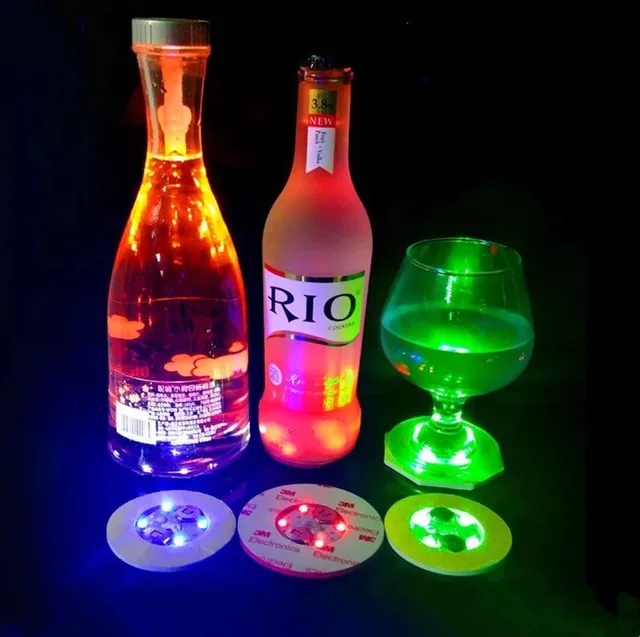 Бутылка светодиодный свет наклейки светодиодный подсветка винных бутылок свет светодиодный коврик для посуды вечерние бар клуб ваза