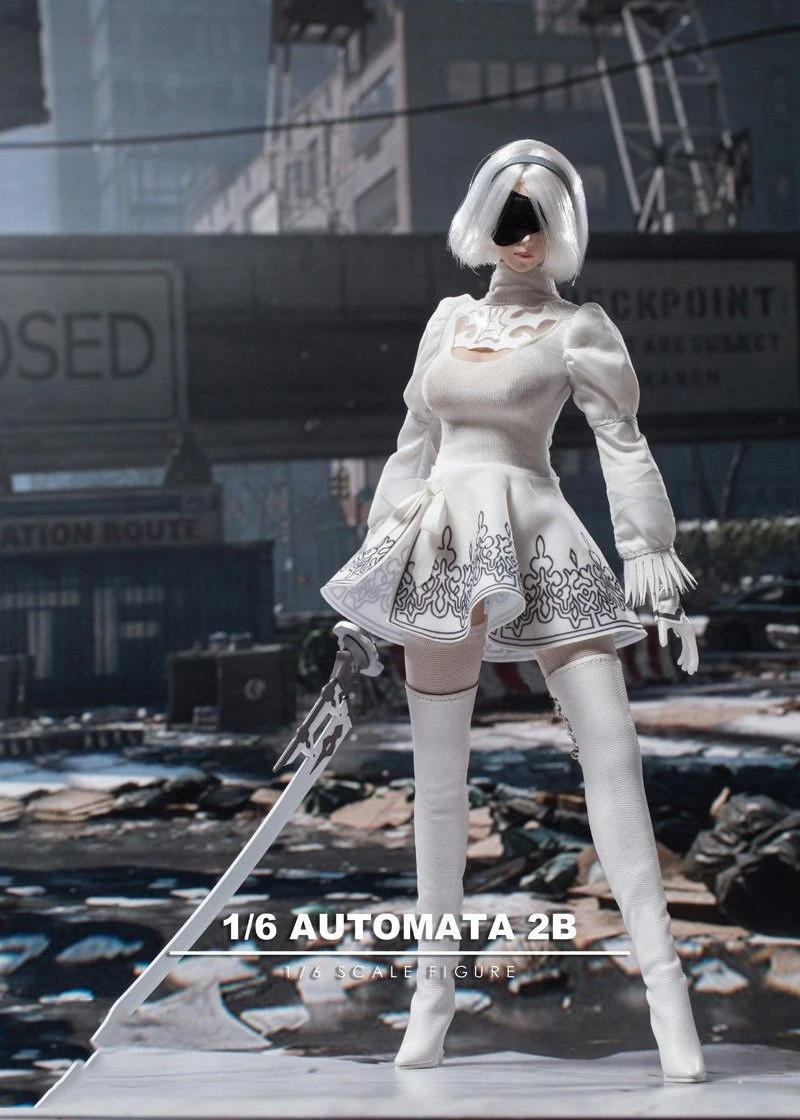 1/6 НИР: автоматы YoRHa No.2 Тип B Женский манекен головы и одежда оружие аксессуары для
