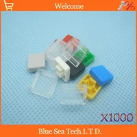 1000 пар (тактильная кнопочная крышка переключателя + прозрачный чехол) для 12*12*7,3 мм кнопочного переключателя, 7 цветов на выбор - изображение