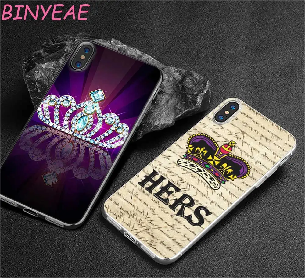 BINYEAE Bee crown queen Style Clear Soft TPU Phone Cases