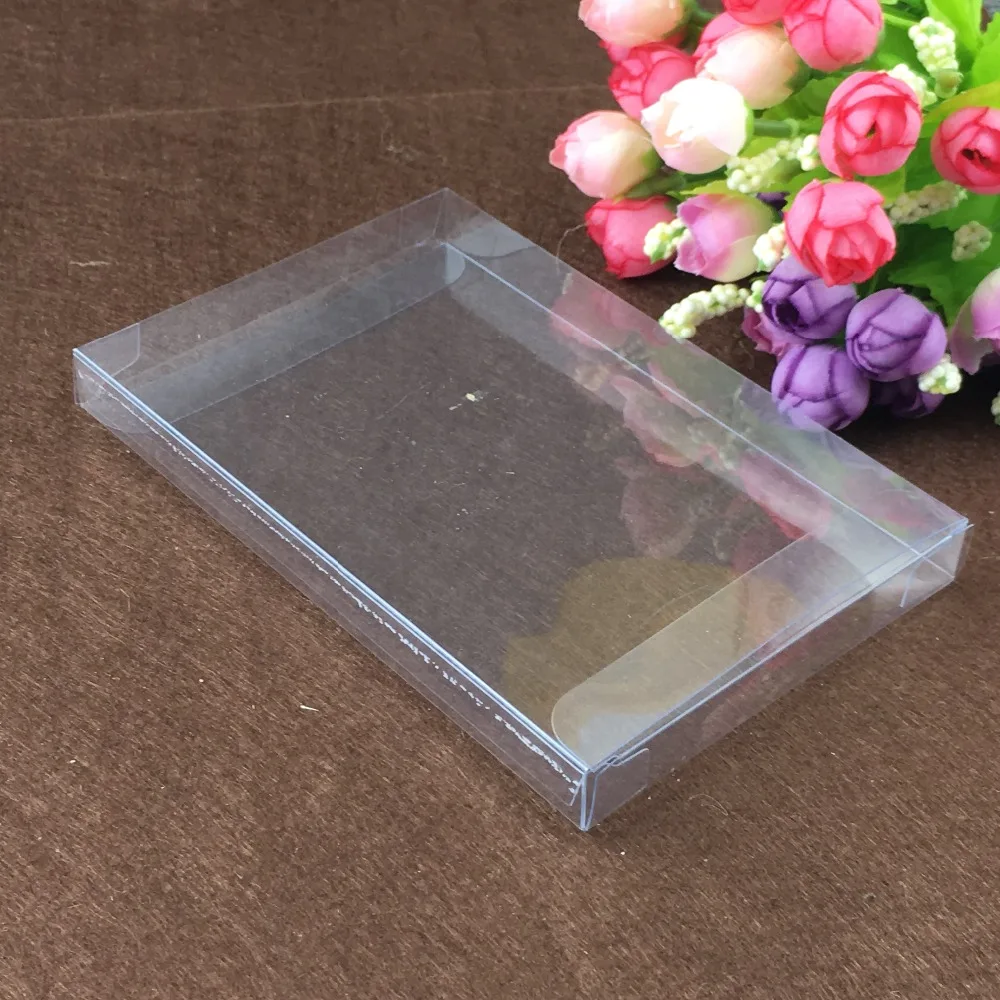 50pcs 1*10*10cm clear plastic pvc box packing boxes for gifts/chocolate