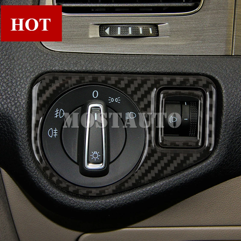 Carbon Fiber Headlight Switch Button Cover Trim For Maserati Ghibli 2014-2018 Carbon Fiber Headlight Switch Button Cover Trim For Maserati Ghibli 2014-2018