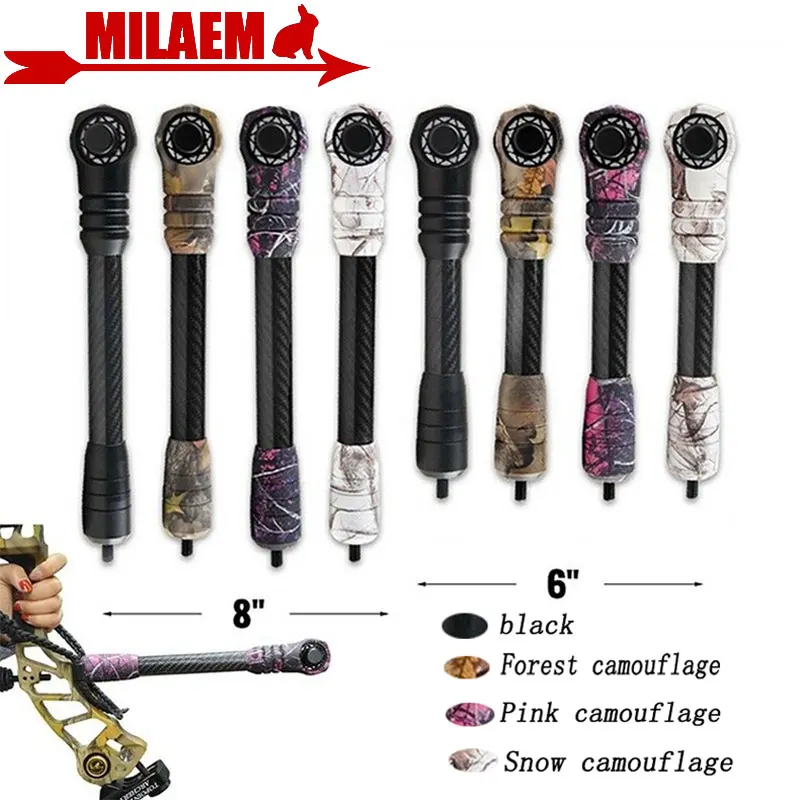 

1pc 6inch/8inch Archery Bow Stabilizer Weight Damping Silence Shock Absorption Outdoor Shooting Hunting Compound Bow Accessories