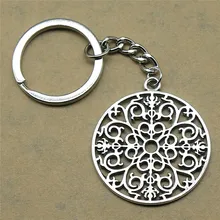1 шт. брелок Мандала шаблон подарок для невесты принадлежности Прямая поставка 41x36 мм Кулон античное серебро