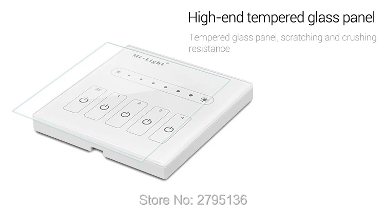 Milight L4 сенсорный светодиодный затемнитель Переключатель 220v настенный Панель диммеры света выходной сигнал 4-канальный 0~ 10В для светодиодной лампы