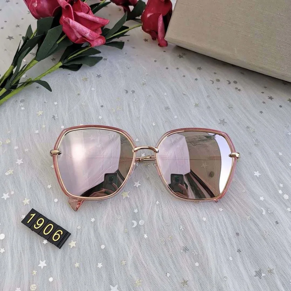 2019 Top brand New Sunglasses Women Driving Mirrors vintage For Men/Women Reflective flat lens Sun Glasses Female oculos UV400