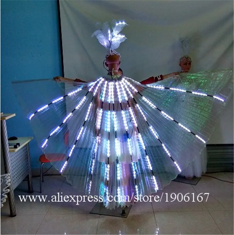 3 Sets Led Light Costume Flashing Luminous Growing Halloween Cloak Party Dress Dancing Wear For Club Party Bar Christmas7