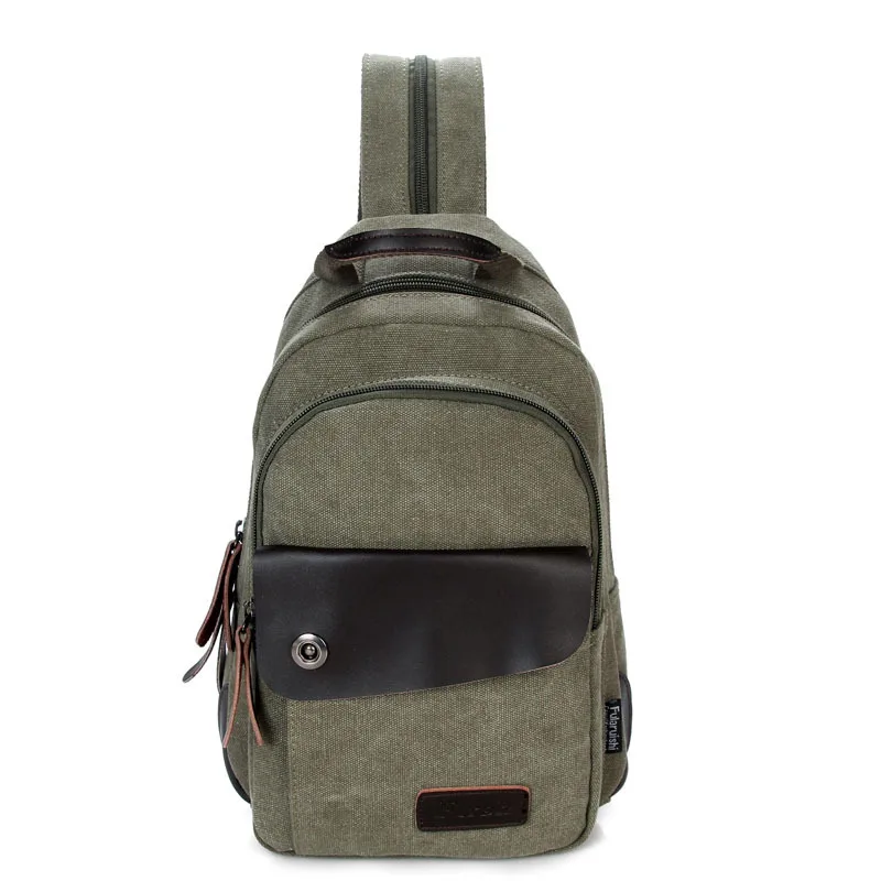 

Vintage Canvas Women's Chest Pack Casual College Preppy School Bags For Teenagers Girl Multifunction Men's Backpack Shoulder Bag
