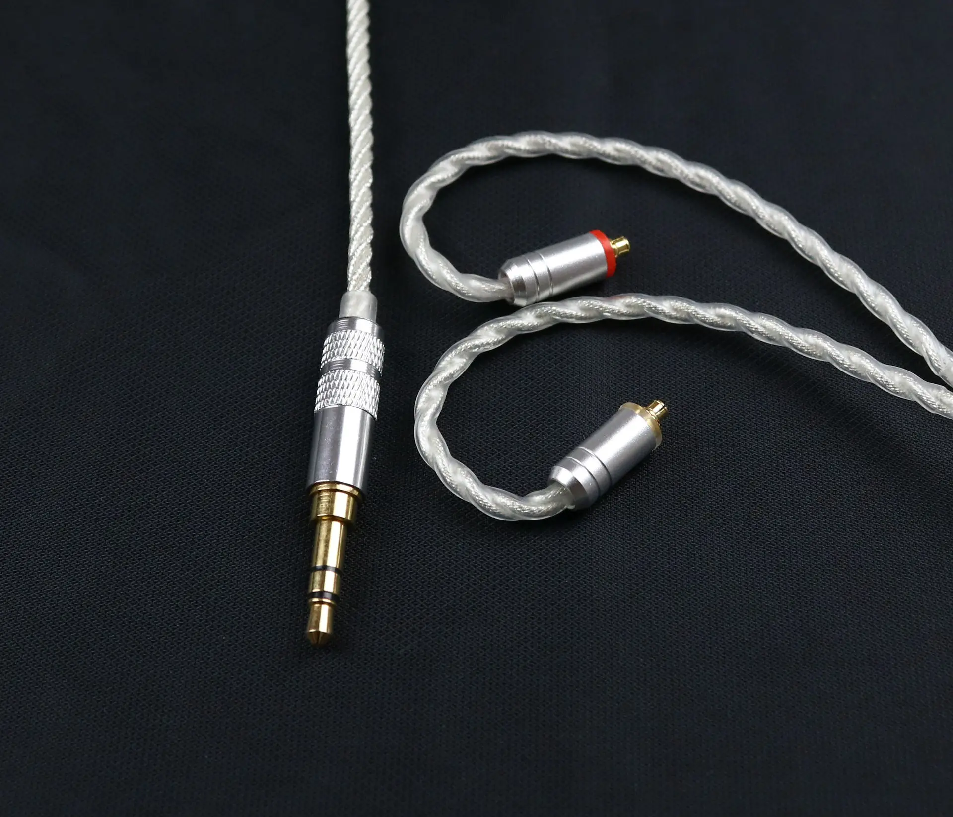 CB02 MMCX наушники посеребренный кабель Upgrad Замена провода MMCX кабели для se215 SE535 MMCX наушники 3,5 мм разъем