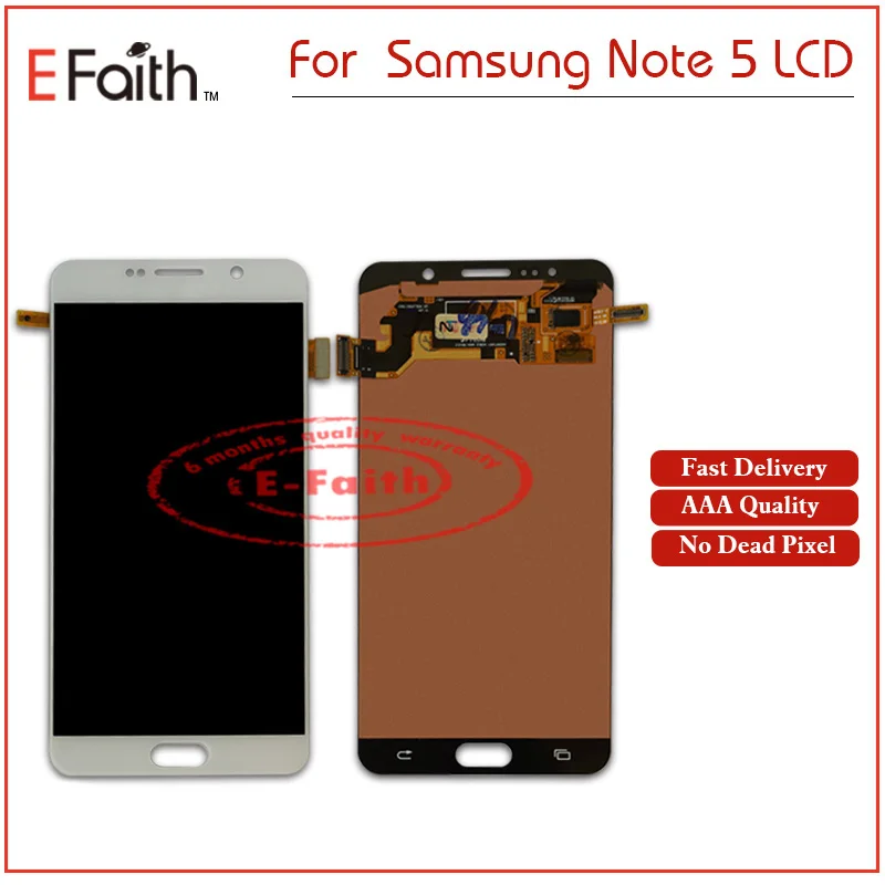 100% Оригинал Samsung Galaxy Note 5 N9200 N920T N920A N920I N920G ЖК-Дисплей + Экран Ассамблея Сенсорный