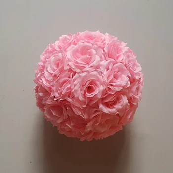 

40CM/50CM/60CM Artificial Rose Ball Silk Flowers Kissing Balls Wedding Decorations Hanging Ball Christmas Party Decoration