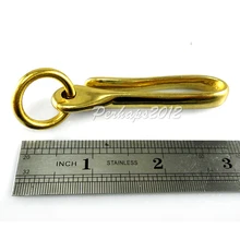 3 дюймов Большой твердая латунь крючок для ключей цепочка с крючком кольцо дымчато-Sumis магазин золотистого цвета