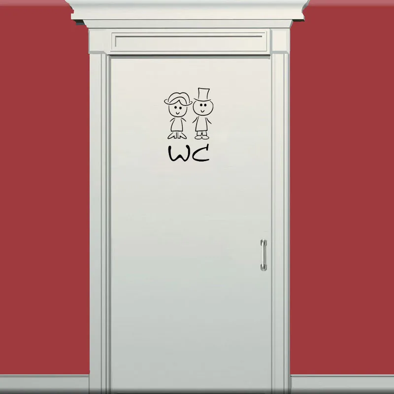 YOJA 16 5*25 см мультфильм весело мужчины и женщины дверь WC украшения стикер наклейка