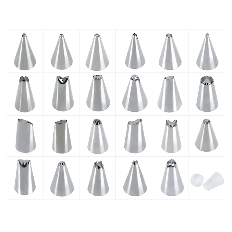 

24PCS Set Tulip Nozzles Rose Flowers Cupcake Maker Cake Cream Decorating DIY Pastry Dessert Baking Tool