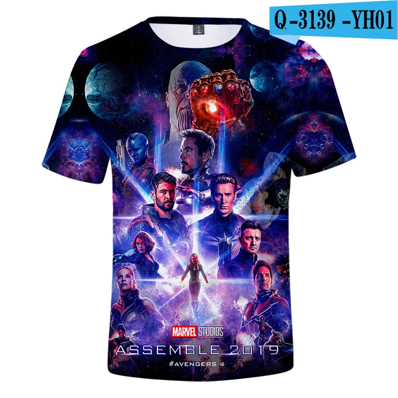 

Avengers T Shirt Cosplay T-Shirts Men 3D Clothing Avenger Endgame Men Tshirt And Tops Streetwear Marvel Clothings Anime Shirt