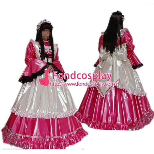 

lockable PVC Maid Dress maid vinyl Uniform Tailor-Made[G1636]