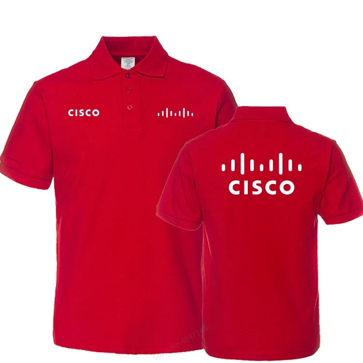 Мужская рубашка поло с коротким рукавом, Модный деловой бренд Cisco, летняя мужская одежда, топы