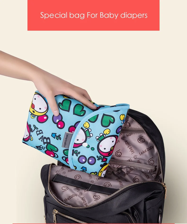Lekebaby Детские Пеленки сумки для беременных сумка Водонепроницаемый влажной тканью пеленки рюкзак сухой мокрой сумка для уход за ребенком для мамы