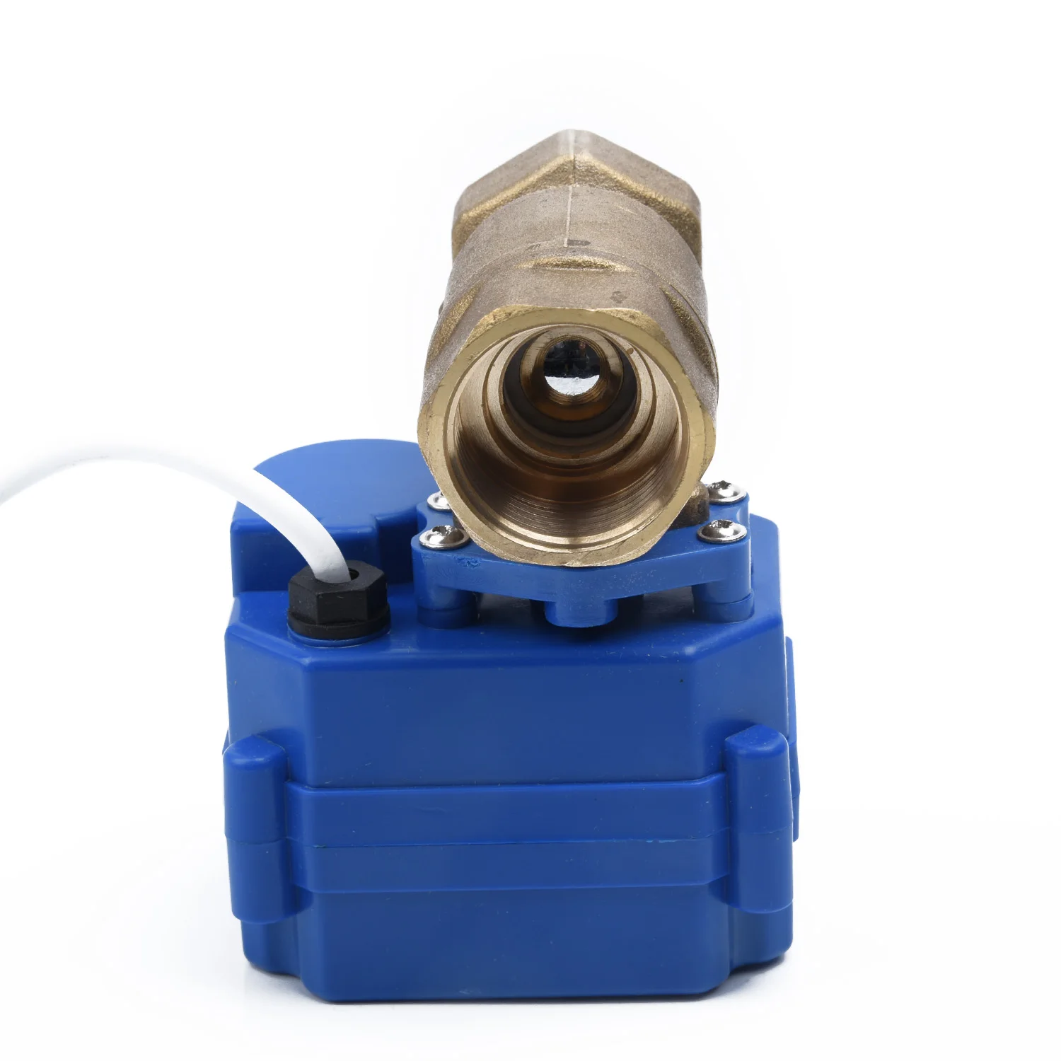 

DC12V 2 Way DN20 G3/4 CR01 Motorized/Electrical Ball Valve Brass For HVAC