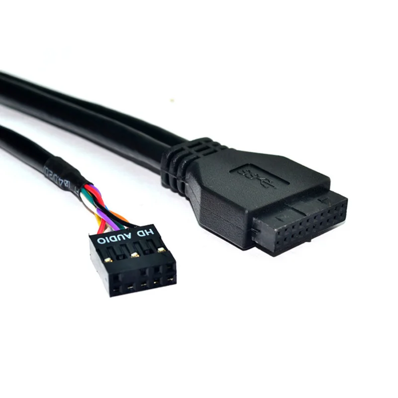 Передняя панель на 2 USB порта 3 5 дюйма с аудио кабелем|Компьютерные кабели и