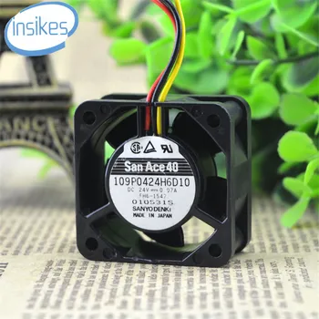 

Sanyo 109P0424H6D10 Double Ball Bearing IPC Cooling Fan DC 24V 1.68W 0.07A 7400RPM 4020 4cm 40*40*20mm 3 Wires