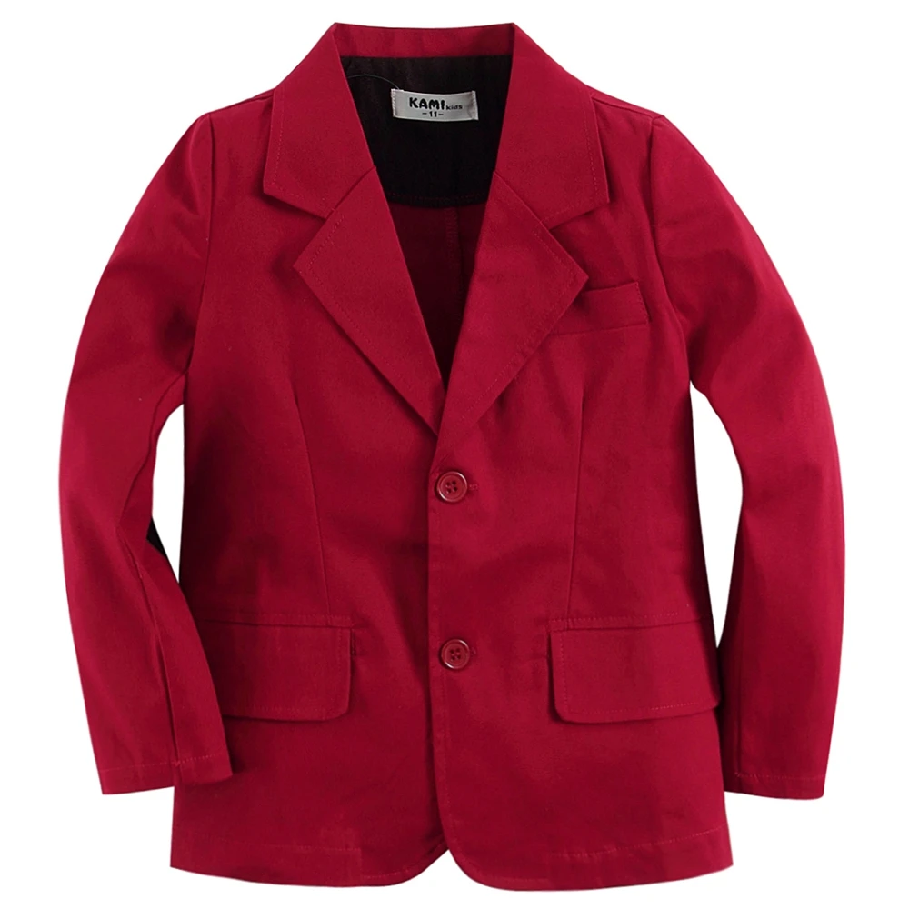 

new arrival woven boy blazer solid wine red BB1512B